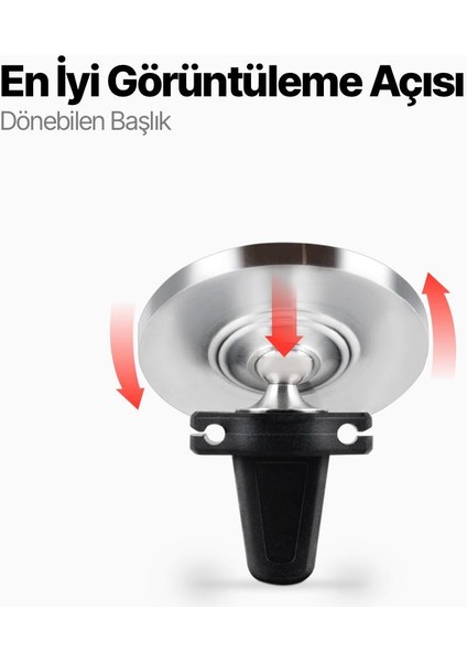 by ttec CH03 MagSafe Uyumlu Ayarlanabilir Başlıklı Araç İçi Telefon Tutucu