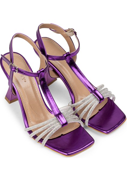 Mor Topuklu Kadın Abiye Ayakkabı - K0607ZMORM01 fiyatları
