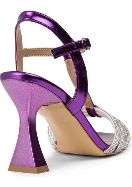 Mor Topuklu Kadın Abiye Ayakkabı - K0607ZMORM01 fırsatları