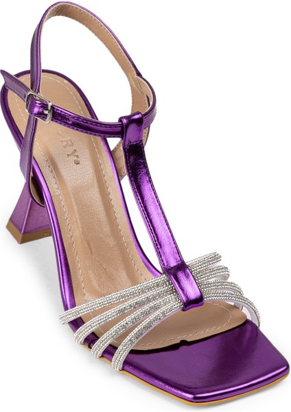 Mor Topuklu Kadın Abiye Ayakkabı - K0607ZMORM01 indirimleri