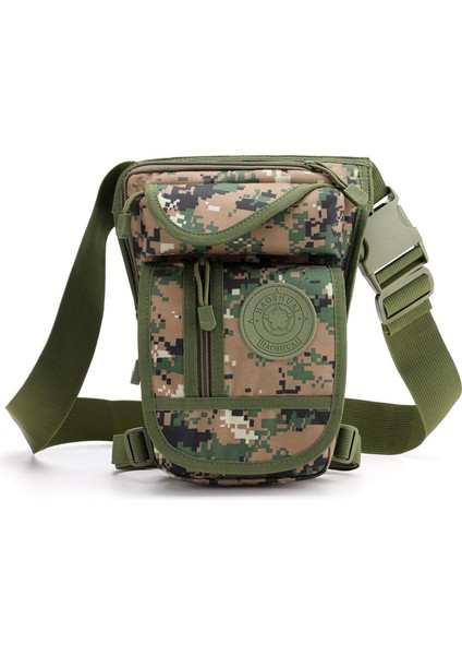 Taktik Bacak Çantası Bisiklet Balıkçılık Cep Açık Çok Fonksiyonlu Göğüs Çantası Askılı Çanta Ordu Fan Bacak Çantası (Yurt Dışından)