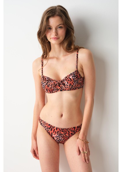 Gia Balenli Balkonet Bikini Tek Üst Wıld 239102-D