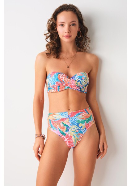 Blush Dolgulu Straplez Bikini Tek Üst Carnaval 239104-D