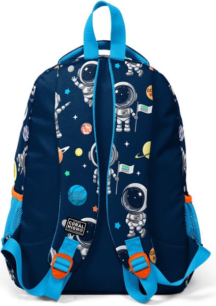 Kids Lacivert Mavi Astronot Desenli 3’lü Okul Çanta Seti SET23486