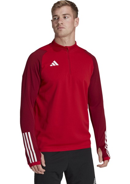 TIRO23 C Tr Top Erkek Futbol Uzun Kollu Antrenman Üstü HI3050 Kırmızı