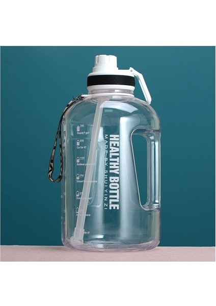 Yuekedaturqusio 2.2l Büyük Kapasiteli Su Şişesi - Pembe/Yeşil (Yurt Dışından)