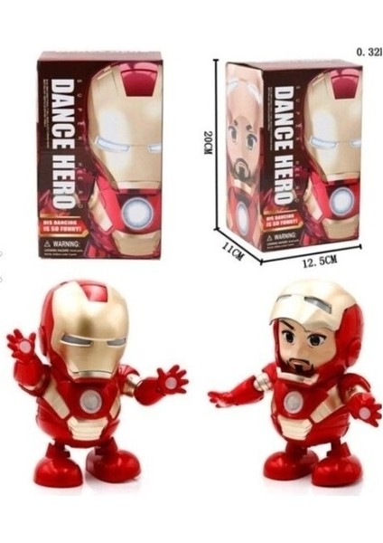 Iron Man Robot Işıklı Oyuncak - Kırmızı (Yurt Dışından)