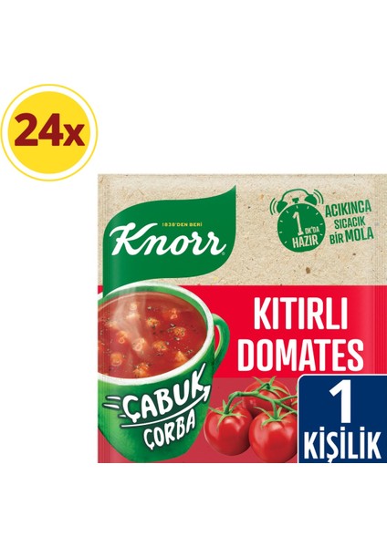 Çabuk Çorba Serisi Kıtırlı Domates Çorbası 22 g x24