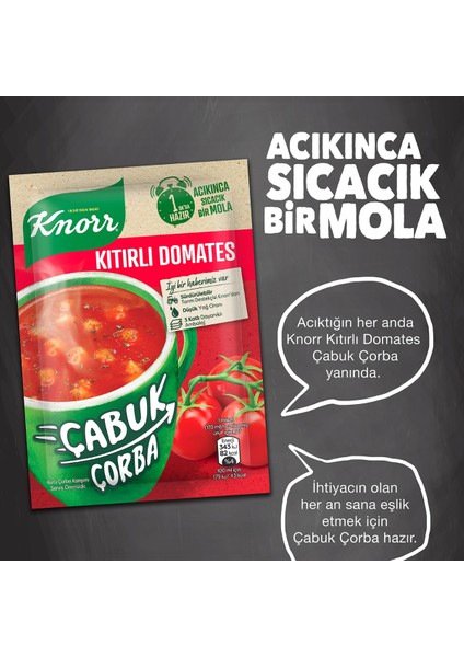 Çabuk Çorba Serisi Kıtırlı Domates Çorbası 22 g x24