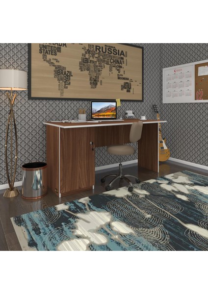 Kenzlife ofis masası miyamoto cvz sol 75*120*80 kilitli kapaklı dolap bilgisayar çalışma masası fiyatları