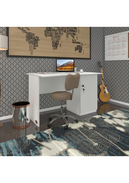 Kenzlife ofis masası miyamoto byz sağ 75*140*80 kilitli kapaklı dolap bilgisayar çalışma masası fiyatları