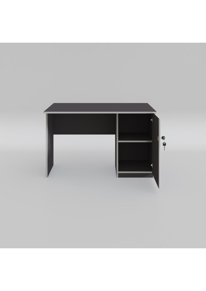 Kenzlife ofis masası miyamoto gri sağ 75*140*60 kilitli kapaklı dolap bilgisayar çalışma masası modelleri