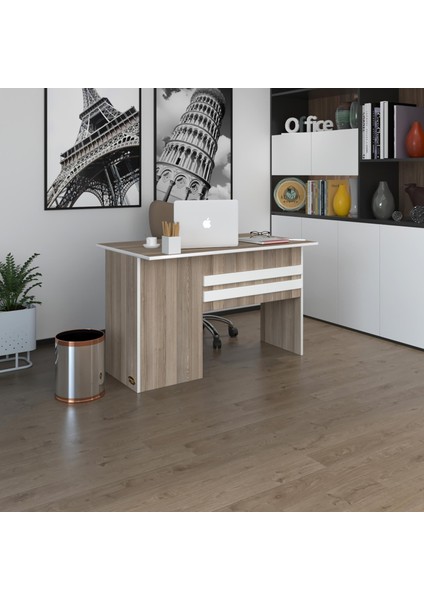 Kenzlife ofis masası kamikaze crd sağ 75*110*80 raflı dolap şeritli bilgisayar çalışma masası