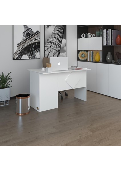 Kenzlife ofis masası yoko ono byz sağ 75*170*60 raflı dolap eşkenar bilgisayar çalışma masası