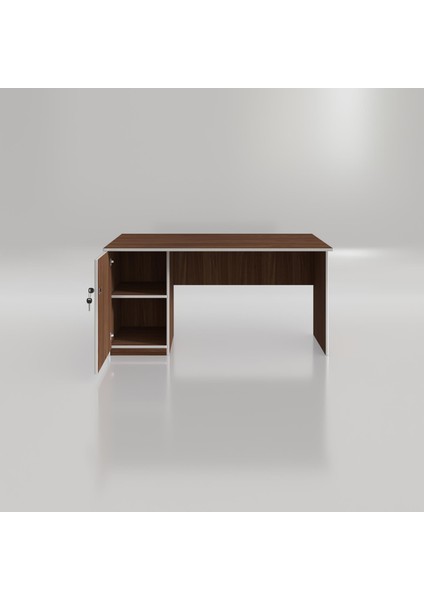Kenzlife ofis masası yoko ono cvz sol 75*160*60 kilitli kapaklı dolap eşkenar bilgisayar çalışma masası modelleri