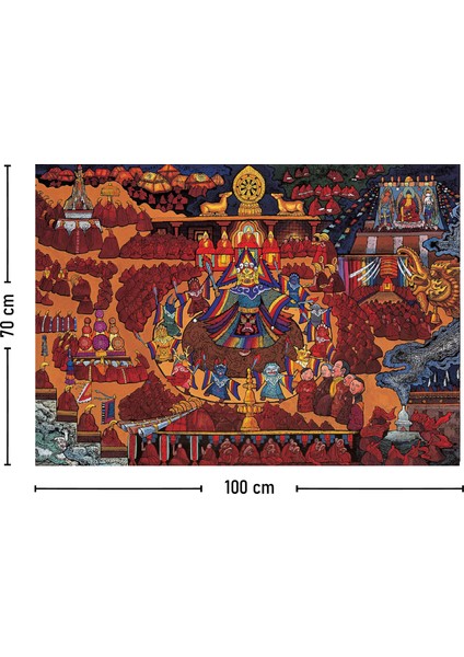 Tibet Etnik Desen Budist Thangka ve Mandala Bohem Duvar Örtüsü Halısı