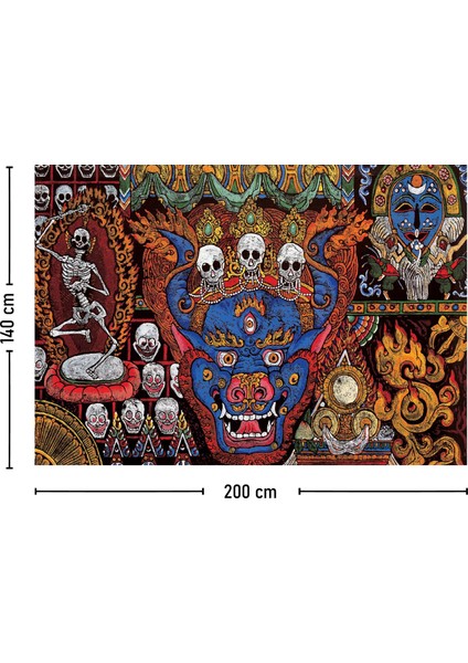 Tibet Etnik Desen Budist Thangka ve Mandala Bohem Duvar Örtüsü Halısı fırsatları