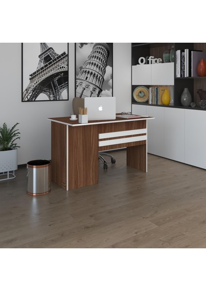 Kenzlife ofis masası kamikaze cvz sağ 75*160*60 kilitli kapaklı dolap şeritli bilgisayar çalışma masası