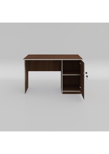 Kenzlife ofis masası kamikaze cvz sağ 75*160*60 kilitli kapaklı dolap şeritli bilgisayar çalışma masası modelleri