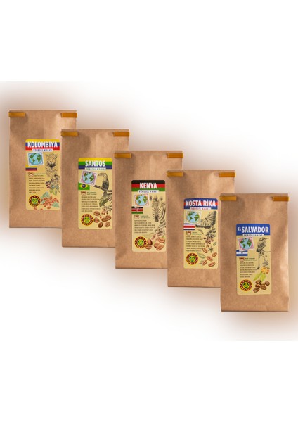5'li Yöresel Filtre Kahve Seti 80 gr
