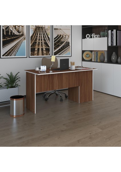 Kenzlife ofis masası miyamoto cvz sol 75*130*60 raflı dolap bilgisayar çalışma masası