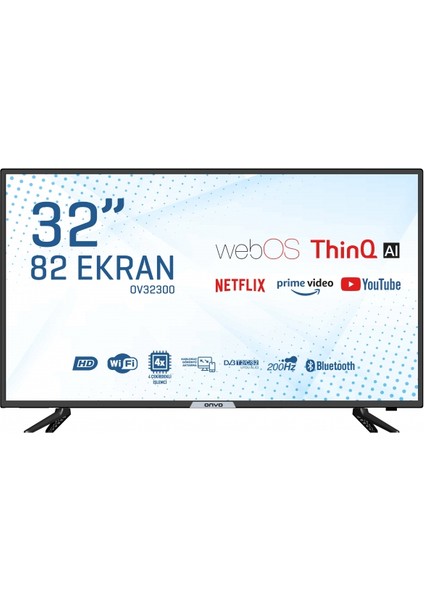 OV32300 32" 81 Ekran Uydu Alıcılı HD Ready Smart LED TV