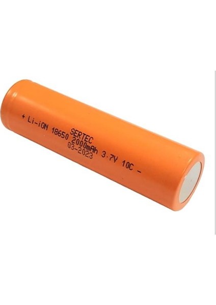 18650 3.7V 2000MAH 10C Lion Şarjlı Pil Başlıksız
