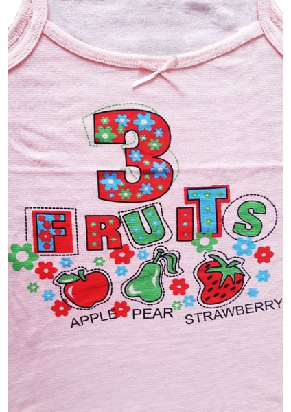 6lı Kız Çocuk Ip Askılı Baskılı Düz Renk Atlet Pamuklu Renkli Sdf fiyatları