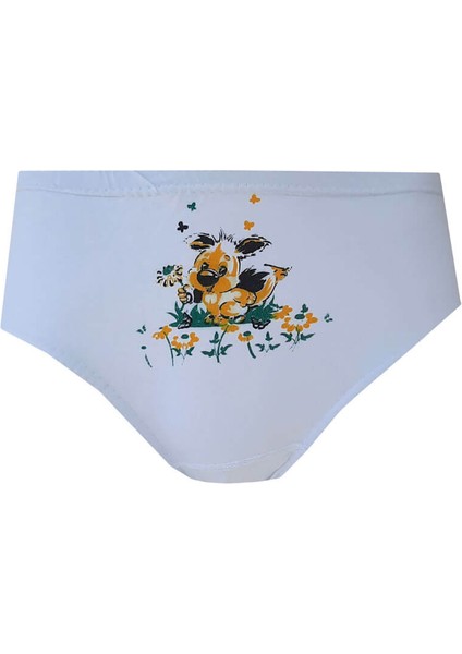 6lı Kız Çocuk Külot Baskılı Pamuklu Slip Rahat Ekonomik fırsatları