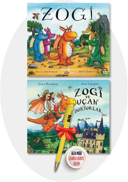 Zogi + Zogi ve Uçan Doktorlar (Julia Donaldson) 2 Kitap + Moda Lisanslı Kalem - Iş Bankası