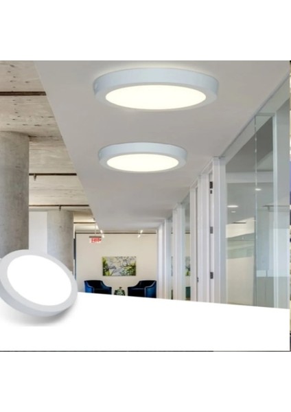 Tavana Sıfır Yuvarlak LED Panel Spot Lamba Glop Aplik Armatür Avize 6500K Beyaz Renk fiyatları