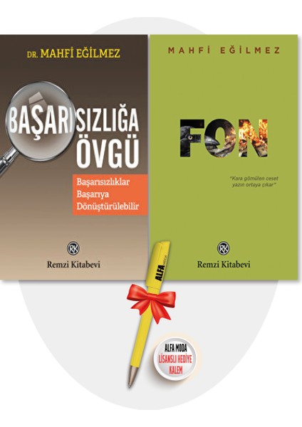 Başarısızlığa Övgü + Fon (Mahfi Eğilmez) 2 Kitap + Moda Kalem Hediye - Remzi - Mahfi Eğilmez