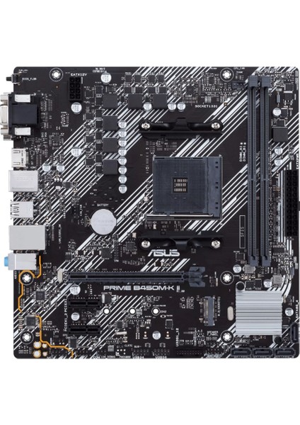 Prıme B450M-K Iı Ddr4 4400MHZ 1xvga 1xhdmı 1xdvı 1xm.2 USB 3.2 Matx Am4 (2. ve 1.nesil Işlemci Uyumlu)
