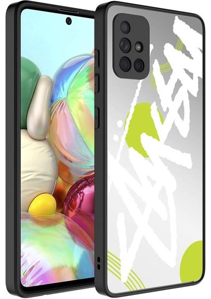 Samsung Galaxy A71 Aynalı Desenli Kapak Yazı
