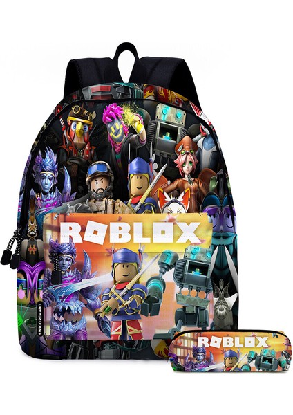 Kalem Kutulu Sevimli Karikatür Roblox Okul Çantası (Yurt Dışından)