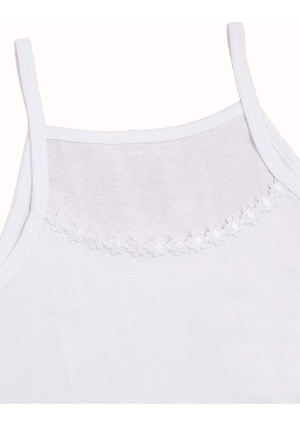 12LI Kız Çocuk Ip Askılı Papatya Yaka Atlet Pamuklu Fanila modelleri