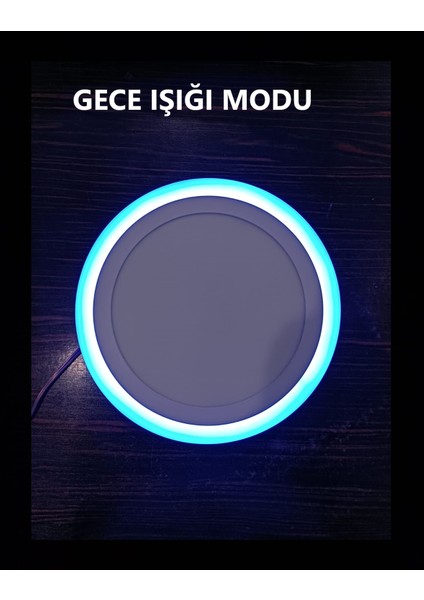 Çift Renk Gece Lambalı Tavana Sıfır LED Plofenyer Spot Armatür Avize Aplik Sarı+Maviı Şık modelleri