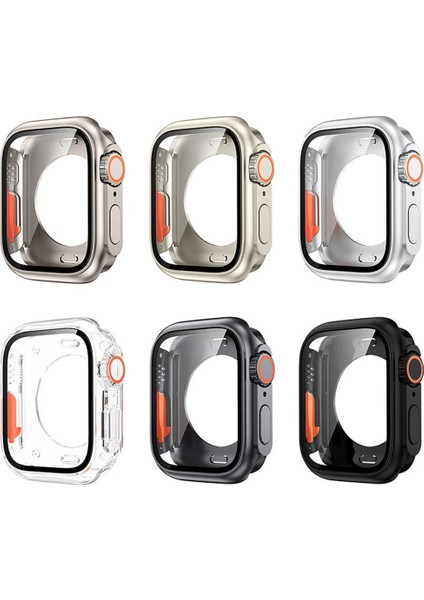 Apple Watch 41MM Ultra Dönüştürücü Gümüş Kasa ve Ekran Koruyucu