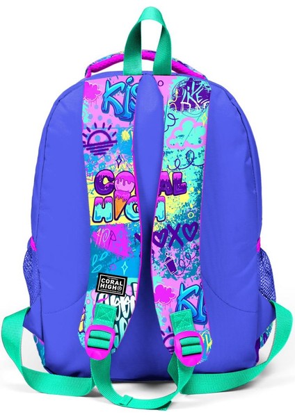 Kids Lavanta Su Yeşili Grafiti Desenli 3'lü Okul Çanta Seti SET0114414 indirimleri