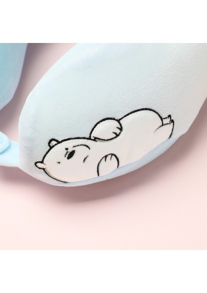 We Bare Bears Lisanslı Ergonomik Şekilli Boyun Yastığı - Kutup Ayısı