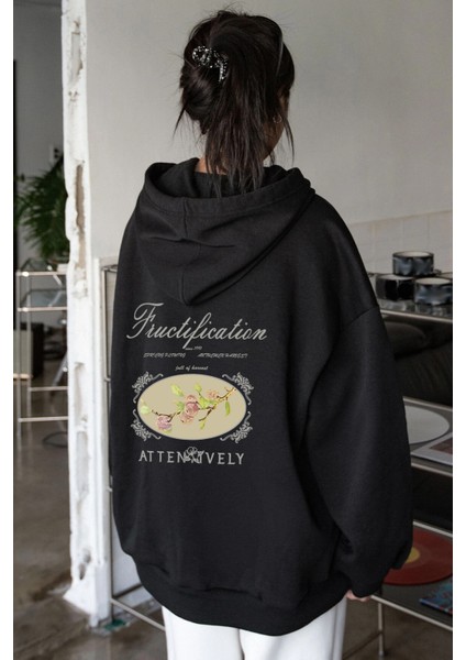 Unisex Oversize Fructification Baskılı Sweatshirt