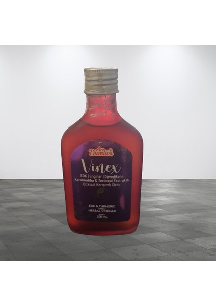 Edk Enginar / Devedikeni / Karahindiba & Zerdeçal Ekstraktlı Bitkisel Karışımlı Sirke 200 ml