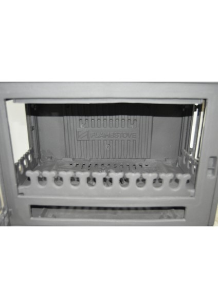 FS-045YKST Retro Lux Dık 3 Camlı Yan Kapaklı Odunluklu Kuzineli Döküm Soba