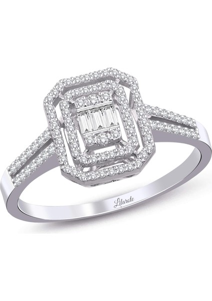 Çift Şerit Baget Pırlanta Yüzük