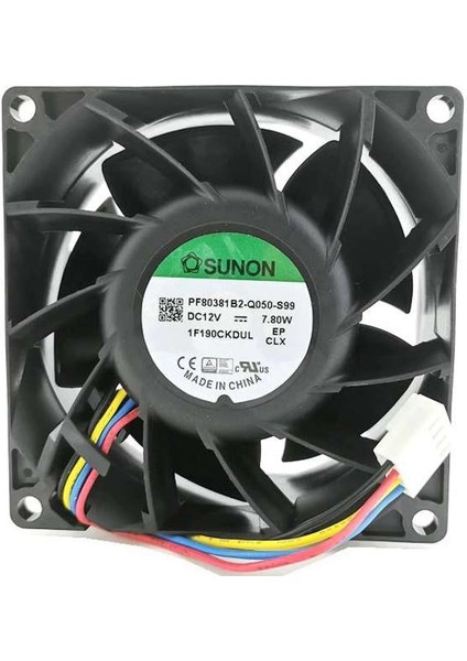 80X80X38MM 12V 0.65A 3900RPM Rulmanlı Fan