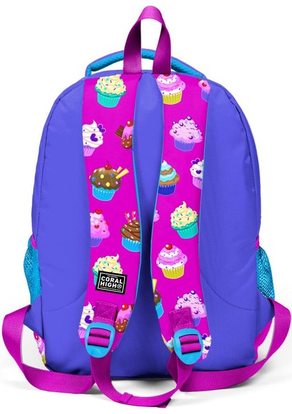 Kids Lavanta Pembe Cupcake Desenli 3'lü Okul Çanta Seti SET0123495 indirimleri