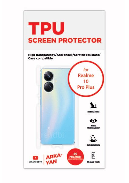 Realme 10 Pro Plus Arka ve Yan Kaplama Tam Kapatan Hd Film