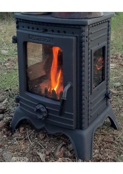 Flame Stove FS-052 Minör Lüx 3 Camlı Döküm Soba