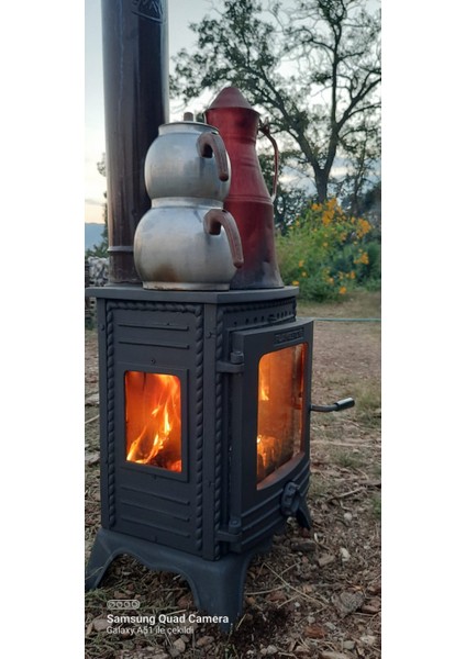 Flame Stove FS-052 Minör Lüx 3 Camlı Döküm Soba