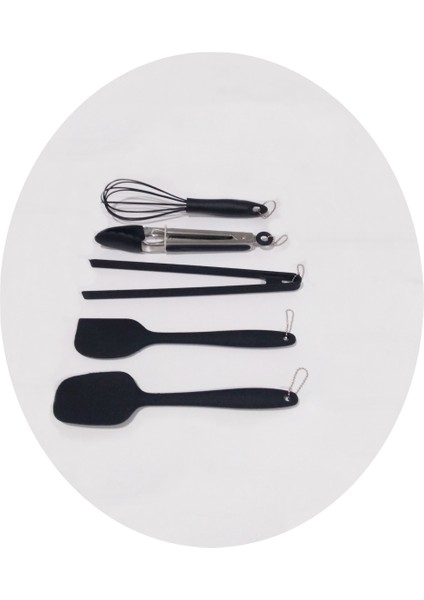 Silikon 5'li Spatula-Maşa-Çırpıcı Set